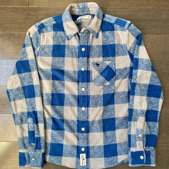 Abercrombie fleece button down. Size 13/14 kids. - Picture 1 of 4